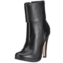 Buffalo 10802-467 Damen Stiefelette Glattleder, schwarz