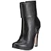 Buffalo 10802-467 Damen Stiefelette Glattleder, schwarz