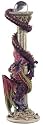 Dragon Pedestal Purple Crystal Ball Fantasy Decoration Figurine Statue