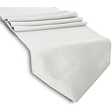 Creative 13"x 36" Classic Solid Table Top Runner - Pure White