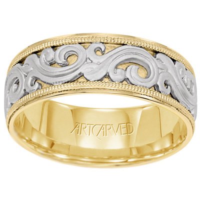 Artcarved carved wedding bands