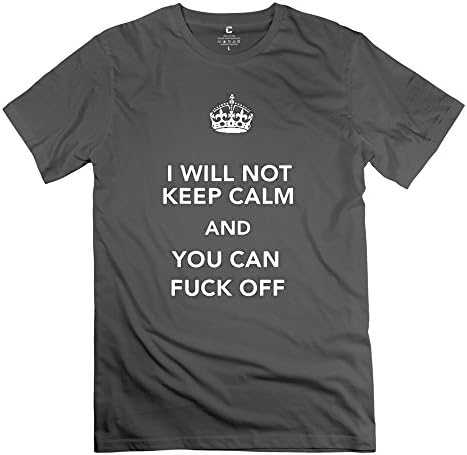 HESO Men's I Will Not Keep Calm and You Can Fuck Off T-shirts M DeepHeather