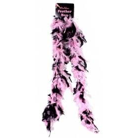 BLACK AND PALE PINK FEATHER BOA