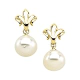 14K Yellow Gold South Sea Cultured Pearl Earrings