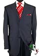 Nicoletti Made in Italy Wool / Silk Mens Suit 150's Hand Made Three Button 2pc Canvas Front Custom Working Buttonholes Business Suit Dk Blue