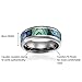 Cavalier Jewelers 8MM Comfort Fit Titanium Wedding Band | Engagement Ring with Abalone Shell Inlay | Beveled Edges [Size 11]