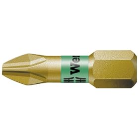 Wera Series 1 851/1 BTH BiTorsion Bit, Phillips PH 3 Head x 1/4" Drive