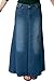 Denim Long Skirt - Stonewash - Full Length - Blue (SKIRT35)