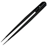 ピーツール(P.Tool) LED付き ステンレスピンセット 先細直型 ギザ付き 155mm 04682