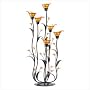 Amber Calla Lilly Flower Bunch Tealight Candle Holder