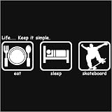 Youth T-Shirt : Life Keep It Simple - Eat Sleep Skateboard