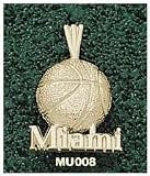Miami Of Ohio Redhawks 14KT Gold Miami Basketball Pendant