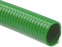 Unisource 1510 Green PVC Water Suction/Discharge Hose, 85 psi Maximum Pressure, 100' Length, 1-1/4