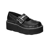 EMILY-306, 2 Double Strap Platform Mary-Jane Gothic Shoe, Demonia by Pleaser USA
