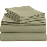 Pinzon Heavyweight Cotton Flannel Sheet Set - King, Thyme Green