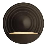 Hinkley Lighting 1549BZ Round Deck Sconce, 7 Watt T5 Wedge Base Light Bulb, Bronze