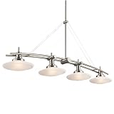 41 7Gk5WziL. SL160  Kitchen Island Lighting|Kichler Lighting 2043NI Structures 4 Light Halogen Island Fixture, Brushed Nickel with Satin Etched Glass