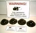 Imitation Dummy Dome Camera Indoor Outdoor Fake Security Decoy + Sticker (3 Pack)