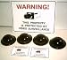 Electronics : FAKE DOME SECURITY CAMERA WITH WARNING SIGN AND STICKERS