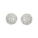 14K White Gold 1/3 ct. Diamond Cluster Earrings
