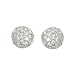 14K White Gold 1/3 ct. Diamond Cluster Earrings