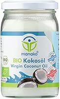 Manako Bio Kokos&ouml;l Kokosfett kaltgepresst GLAS, 1er Pack (1 x 250 ml)