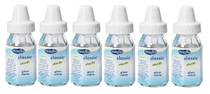 Evenflo 6 Pack Classic Glass Bottle, 4-Ounce