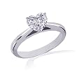 0.55 Ct Heart Shaped Diamond Tapered Engagement Ring CUT: VERY GOOD FLAWLESS GIA