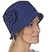 Sakkas Womens Wool Blend Foldable Cloche Bucket Hat with Flower Accent