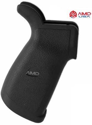 AIMID AR 15 Grip Rubber Polymer Textured Beavertail Black Fit Standard .223 5.56 AR Lower