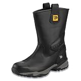 JCB Trackpro Water Resistant Work Safety Leather Rigger Boots With Steel Toe Cap And Midsole