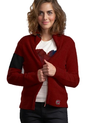 NCAA University of South Carolina Kashwere U Motorcycle Jacket, Large (8-10), Garnet/Black