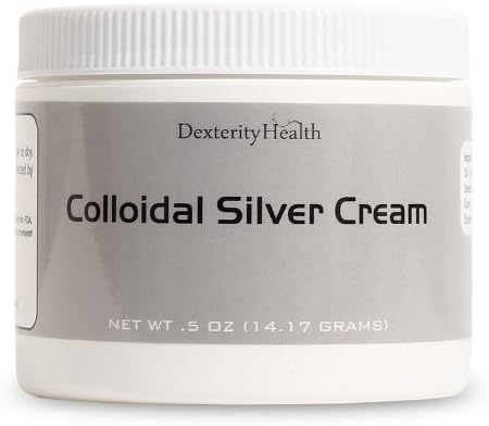 Colloidal Silver Cream, Pure Colloidal Silver Cream by Dexterity Health, 1/2oz
