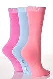 Ladies 3 Pair SockShop Plain Bamboo Socks