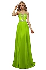 A-line Sequined Chiffon Evening Dress/Bridesmaid Dress/Prom Dress/Party Dress/Wedding Dress  with a Brush/Sweep Train 