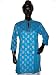 Indian Clothing-Deep Sky Blue Womens Summer Clothing Cotton Tunic Tops M Free Shipp