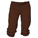 Chocolate Brown solid color Touchdown Cuffed Fleece Capris with wide waistband. 5 Adult sizes
