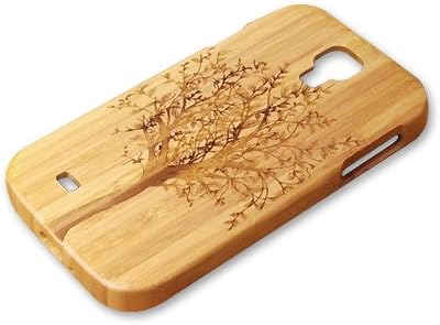 Genuine Natural Grove Wooden Wood Bamboo Hard Back Case Cover For Samsung Galaxy S4 i9500 (Tree)