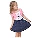 Peppa Pig with Embroidery Hot Summer Baby Girl Party Dress,pink,6y