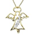 10k Yellow Gold Diamond Journey Angel Pendant