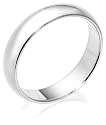 10k White Gold 5mm Traditional Men's Wedding Band