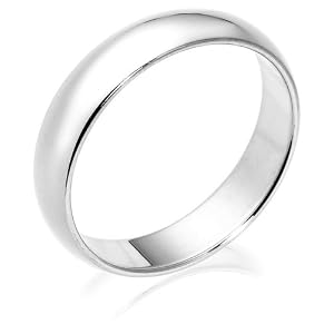 10k White Gold 5mm Traditional Men’s Wedding Band