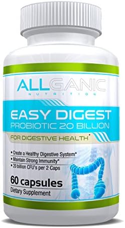 #1 Recommended Best Probiotic Supplement 20 Billion 60 VCaps from Easy Digest. Survives Stomach Acid. Improves your Digestive Health, Supports the Immune System and Improves Bowel Regularity.