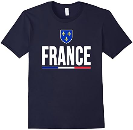 Men's FRANCE T-shirt 2016 National Tee French Flag Men Women Kids Large Navy