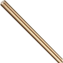 Fully Threaded Rod, 360 Brass, Uncoated (Bright) Finish, Inch, Right Hand