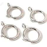 4 Nickel Plated Spring Ring Clasps Bracelet Watch 18mm