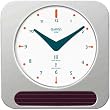 Quantys Funk-Solar Wanduhr mit Rauchmelder, silber/wei�