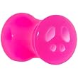 2 Gauge Acrylic Neon Fuchsia Peace Sign Tunnel Plug