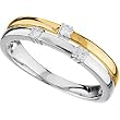 14K Two-Tone Gold Diamond Ring - 0.10 Ct.