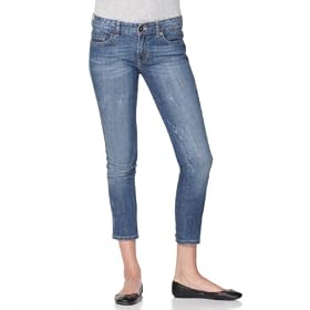 Calvin Klein Jeans Pencil Jeans, Ankle Crop Crackled Blue Wash